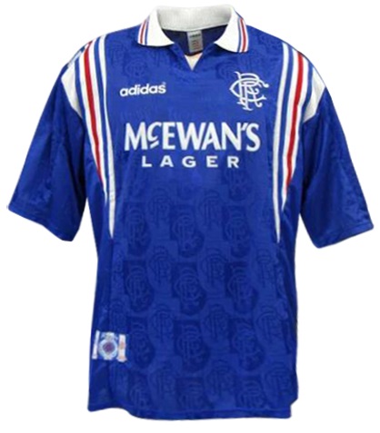 Camisa retro Adidas Rangers FC 1996 1997 I jogador